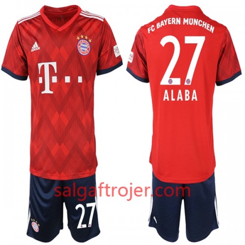 FC Bayern München Fodboldtrøjer Alaba 27 Børn Hjemmebanesæt 2018/19 Kort ærmer FC Bayern München Fodboldtrøjer Alaba 27 Børn Hjemmebanesæt 2018/19 Kort ærmer